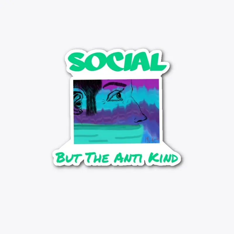 Anti Social Teal design